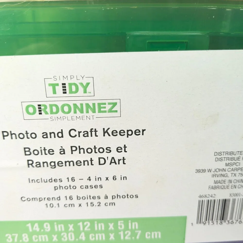 Photo & Craft Keeper 16 Cases 4x6” Photo Storage Box rainbow‎ Inner Organization